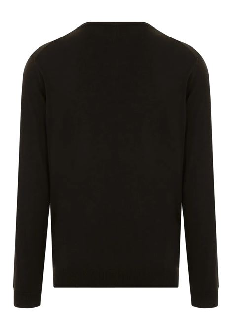 crew-neck sweater man dark brown ROBERTO COLLINA | 253M01001M0108